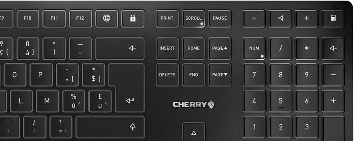 CHERRY DW 9500 SLIM Desktop Draadloze Toetsenbord en Muis Set Azerty Zwart detail