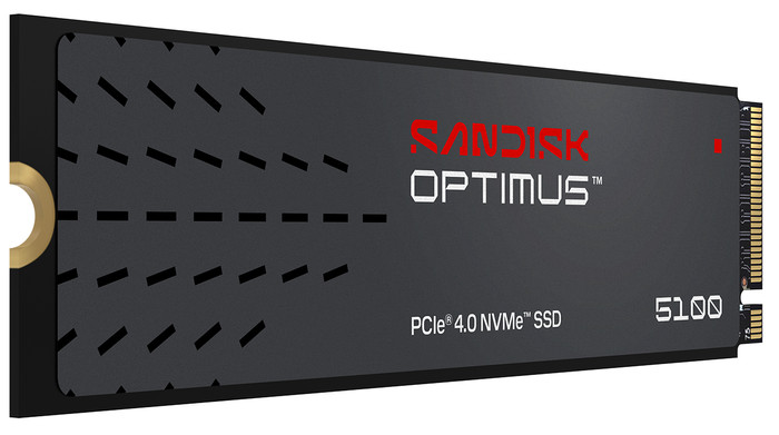SANDISK Optimus 5100 4TB NVMe SSD voorkant