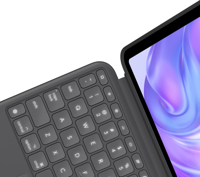 Logitech Combo Touch Apple iPad Pro 11" (2025/2024) Toetsenbord Hoes QWERTY Grijs detail
