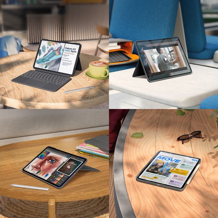 Logitech Combo Touch Apple iPad Pro 11" (2025/2024) Toetsenbord Hoes QWERTY Grijs visual leverancier