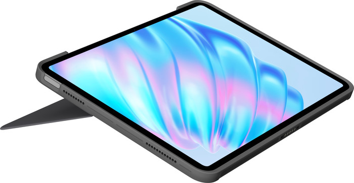 Logitech Combo Touch Apple iPad Air 11 Zoll (2025/2024) Tastaturhülle QWERTZ Grau linke seite