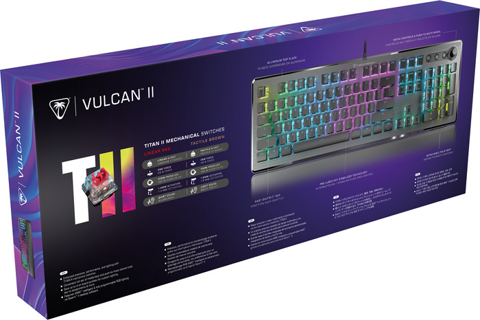 Turtle Beach Vulcan II Mechanisch Gaming Toetsenbord Zwart Qwerty verpakking