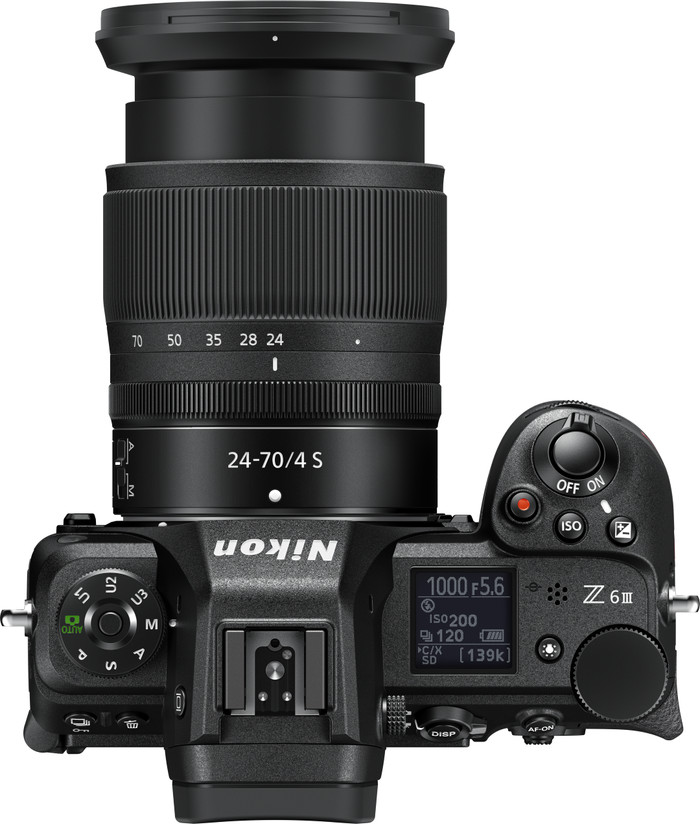 Nikon Z6 III + NIKKOR Z 24-70mm f/4 S oberseite