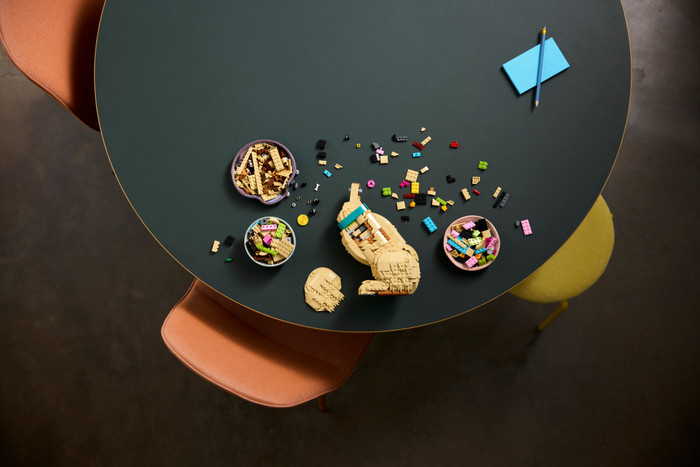 LEGO Icons Golden Retriever Puppy 11384 product in gebruik