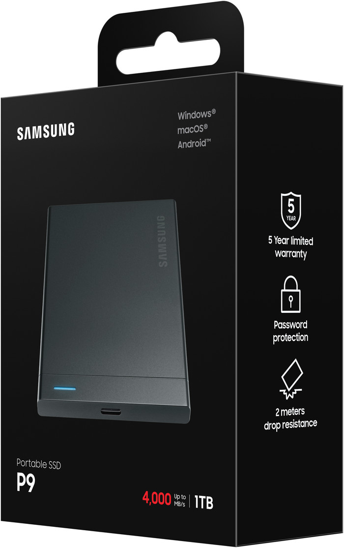 Samsung P9 Portable SSD 1TB packaging
