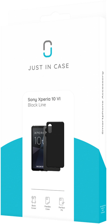Just in Case Soft Design Sony Xperia 10 VI Back Cover Zwart verpakking