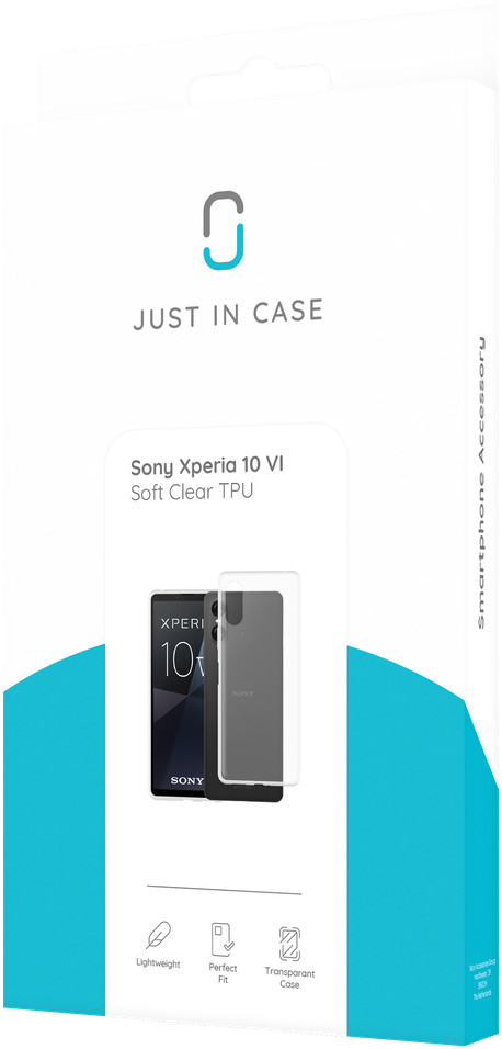Just in Case Soft Design Sony Xperia 10 VI Back Cover Transparant verpakking