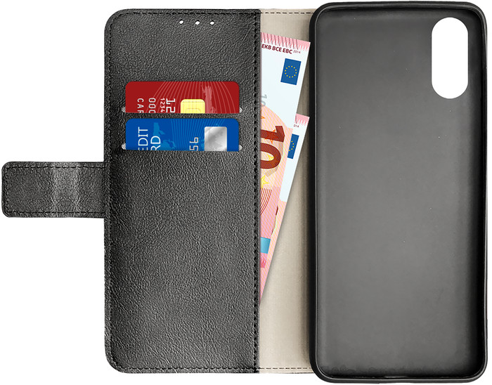 Just in Case Wallet Sony Xperia 10 VI Book Case Zwart binnenkant