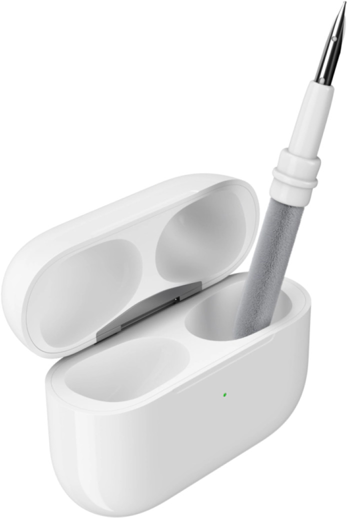 KeyBudz AirCare Cleaning Kit voor AirPods en AirPods Pro product in gebruik