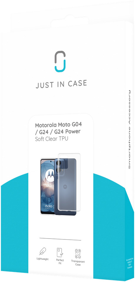 Just in Case Soft Design Moto G04/G04S/G24/G24 Power Back Cover Transparant verpakking
