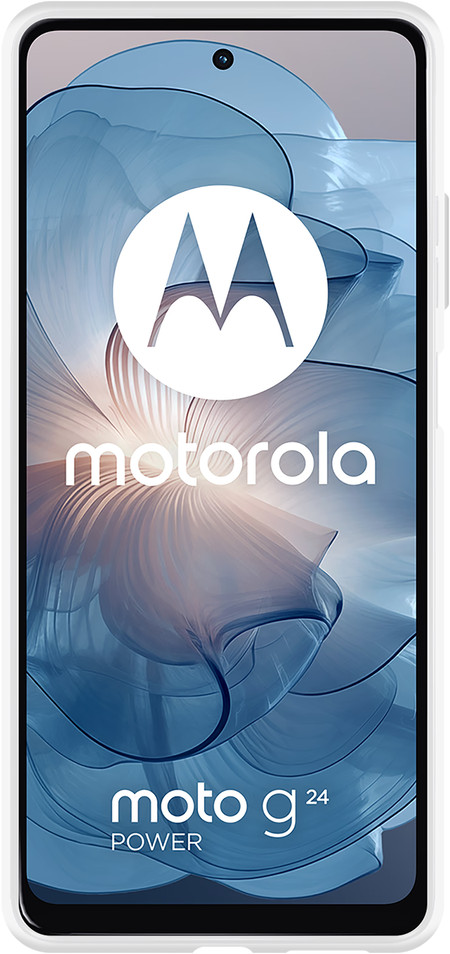 Just in Case Soft Design Moto G04/G04S/G24/G24 Power Back Cover Transparant voorkant