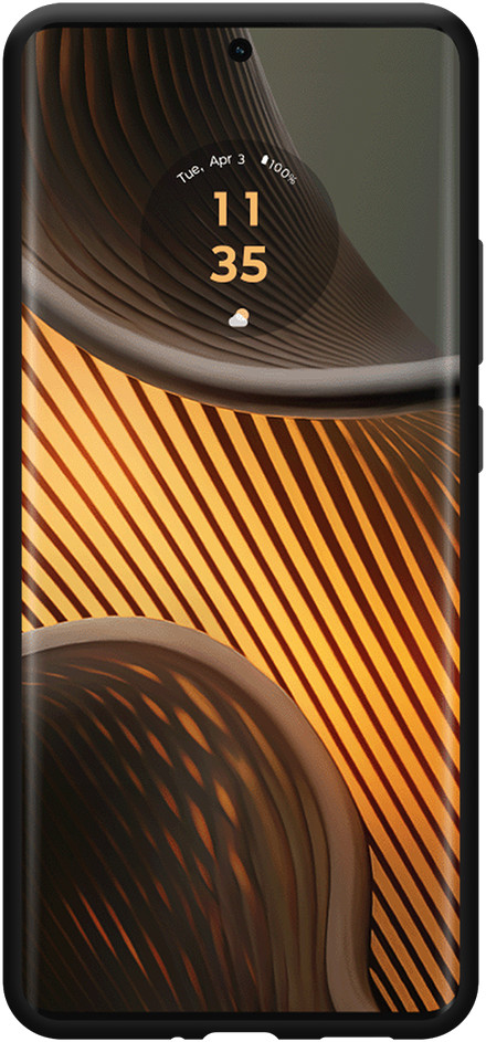 Just in Case Soft Design Motorola Edge 50 Ultra Back Cover Zwart voorkant