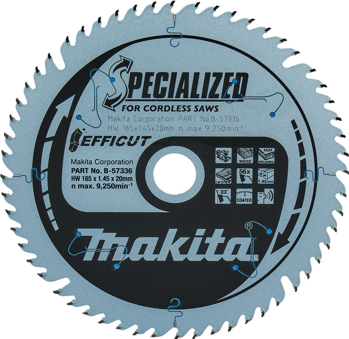 Makita Circular Saw Blade Wood Efficut 165x20x1.45 56T Main Image
