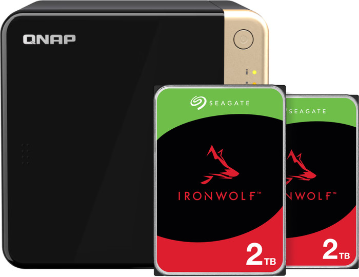 QNAP TS-464-8G + Seagate Ironwolf 2TB Duo Pack Main Image