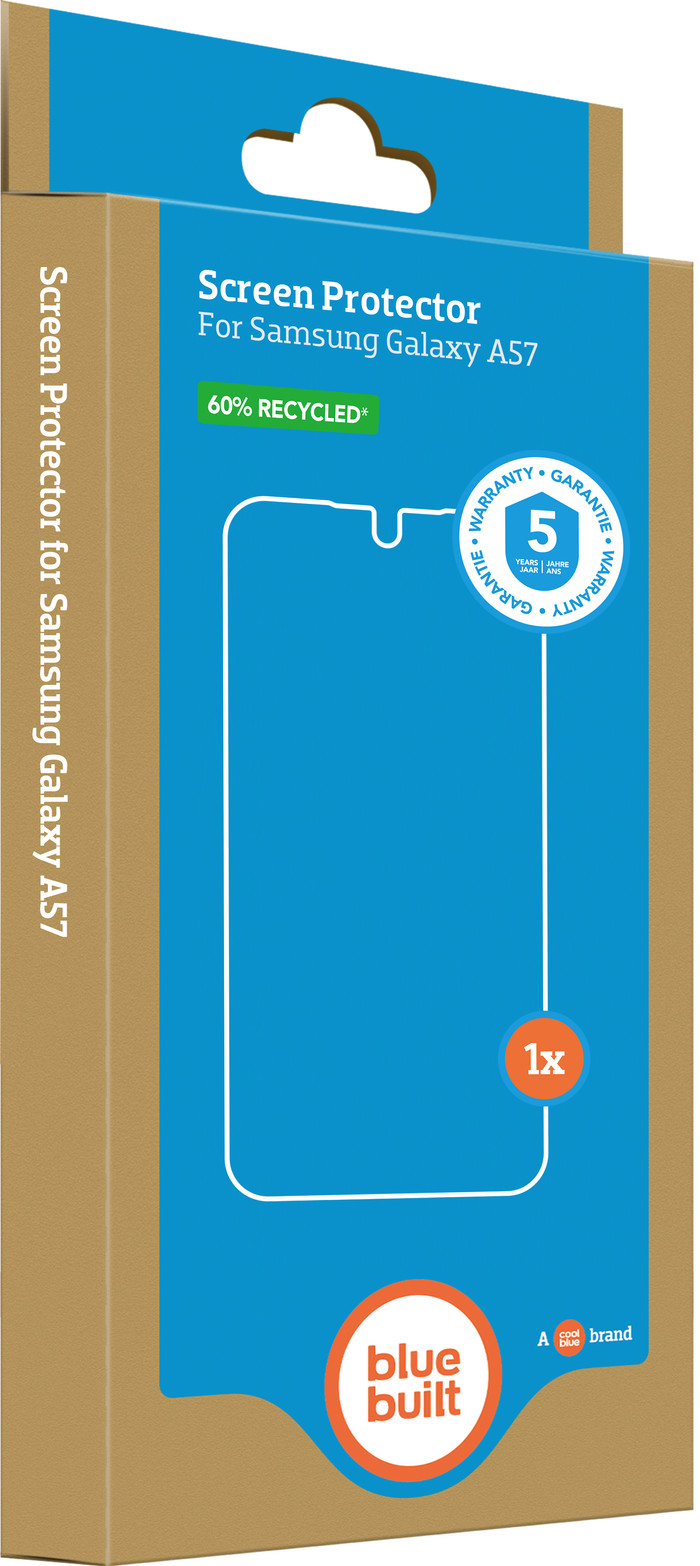 BlueBuilt Samsung Galaxy A57 Screenprotector Glas verpakking