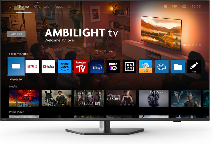 Philips The One 43PUS8909 - Ambilight (2024) + Soundbar + Hdmi kabel voorkant