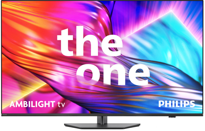 Philips The One 43PUS8909 - Ambilight (2024) + Soundbar + Hdmi kabel voorkant