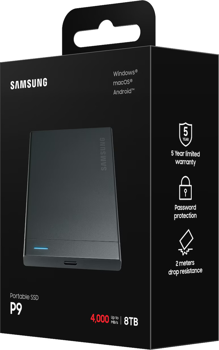 Samsung P9 Portable SSD 8TB verpakking