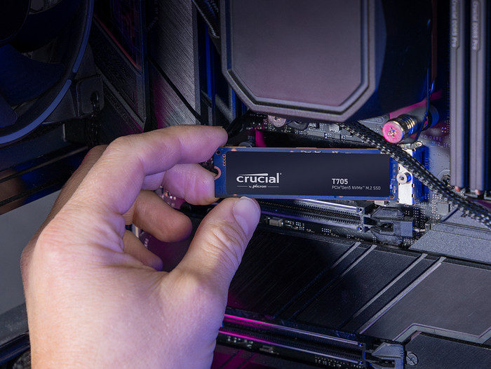 Crucial T705 1TB PCIe 5.0 M.2 SSD visual leverancier