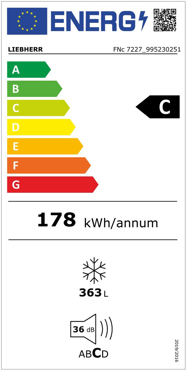 Liebherr FNc 7227-22 energielabel