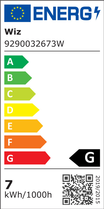 WiZ Edison Filament Light - Colored and White Light - E27 energy label