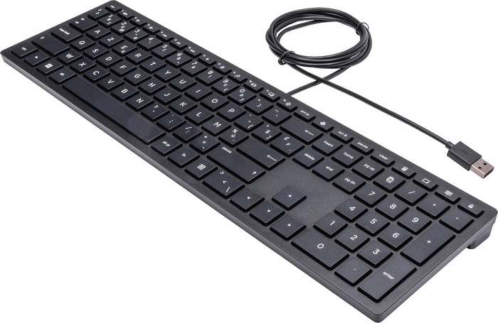 HP Pavilion Wired Keyboard 300 Azerty + HP 100 Wired Mouse right side