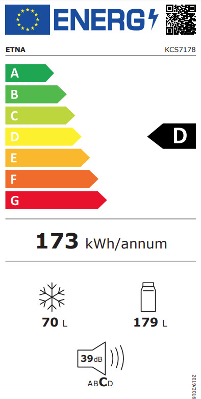 ETNA KCS7178 energy label