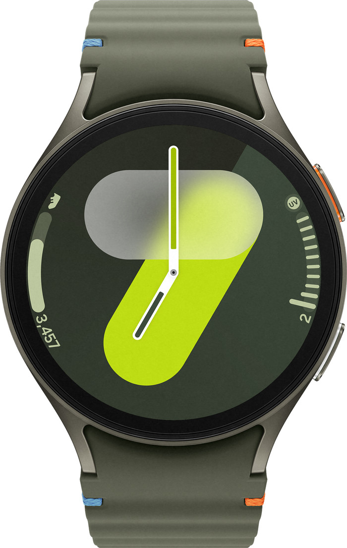 Samsung Galaxy Watch 7 4G Groen 44mm + Galaxy Buds3 Zwart voorkant