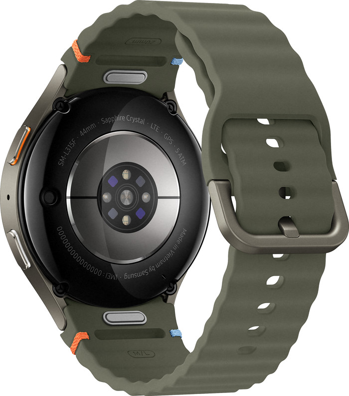 Samsung Galaxy Watch 7 4G Groen 44mm + Galaxy Buds3 Zwart achterkant