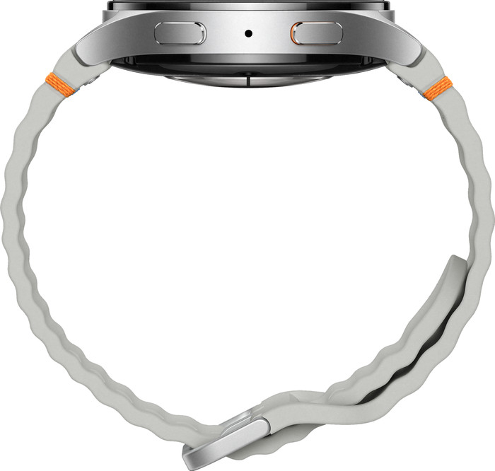 Samsung Galaxy Watch 7 Zilver 44mm + Oplader 25W rechterkant