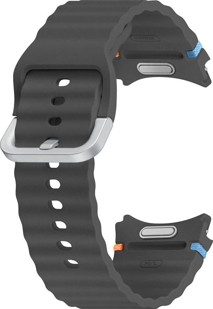 Samsung Siliconen Sport Bandje 20mm Donkergrijs S/M detail
