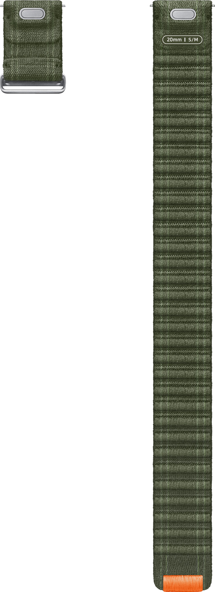 Samsung Nylon Bandje 20mm Groen S/M achterkant