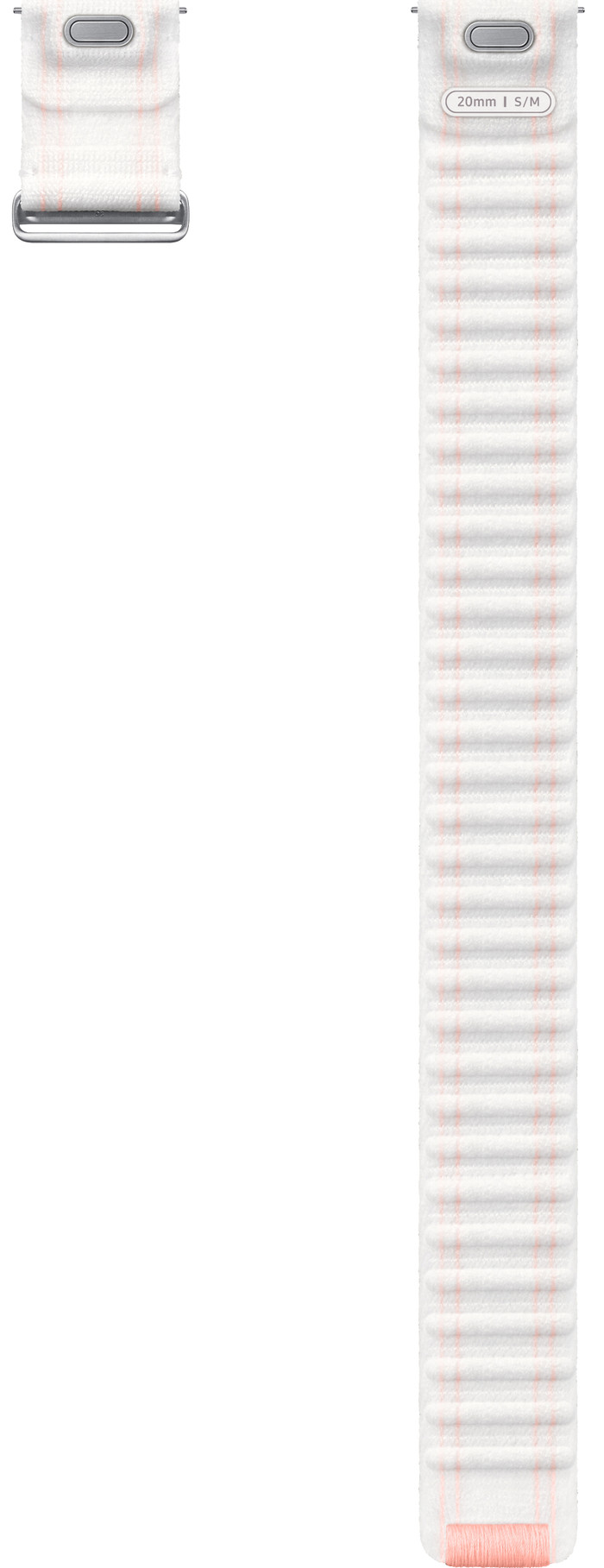 Samsung Nylon Bandje 20mm Wit S/M achterkant