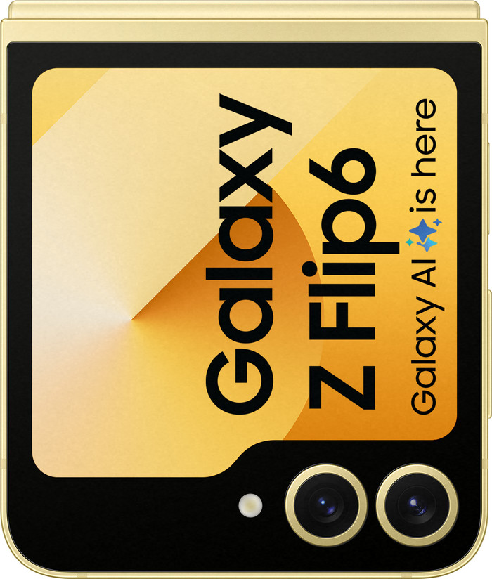 Samsung Galaxy Z Flip 6 256GB Yellow 5G + Samsung Galaxy Watch 7 Silver 44mm front
