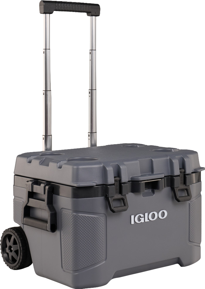 Igloo Trailmate 52 QT Carbonite Roller Cooler front