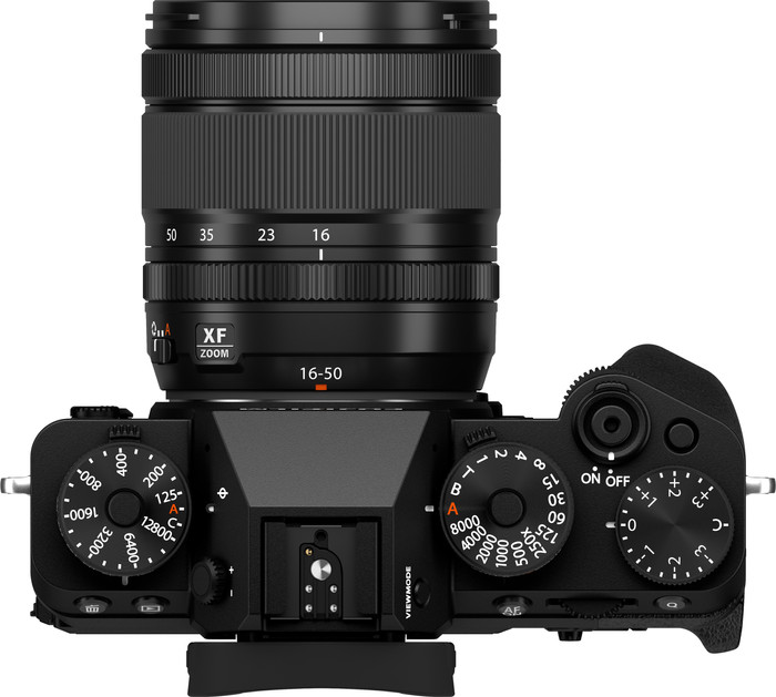 Fujifilm X-T5 Black + XF 16-50mm f/2.8-4.8 R LM WR top