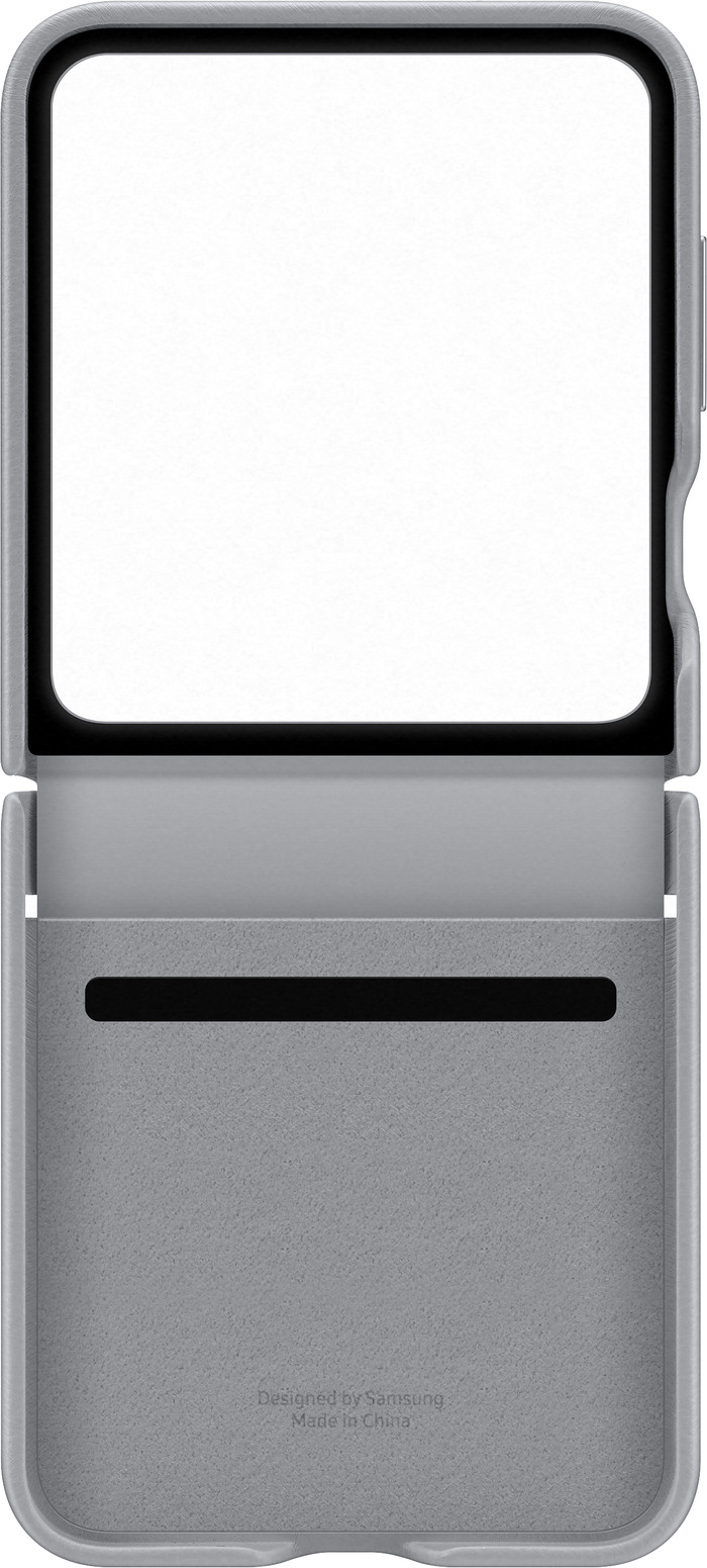 Samsung Galaxy Z Flip 6 Back Cover Artificial Leather Gray front