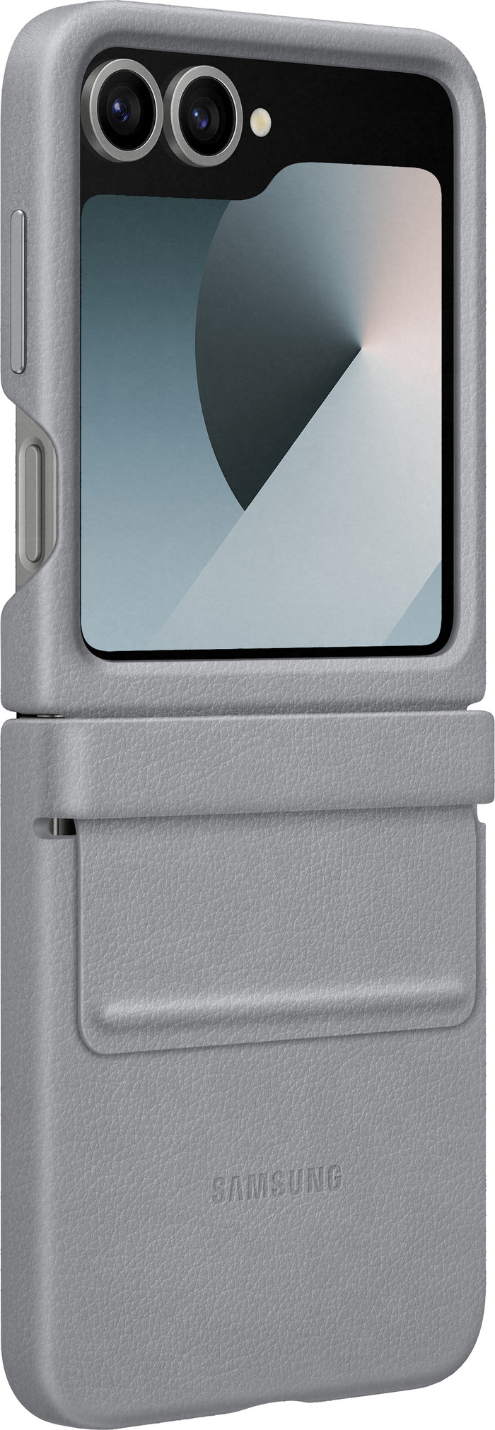 Samsung Galaxy Z Flip 6 Back Cover Artificial Leather Gray right side