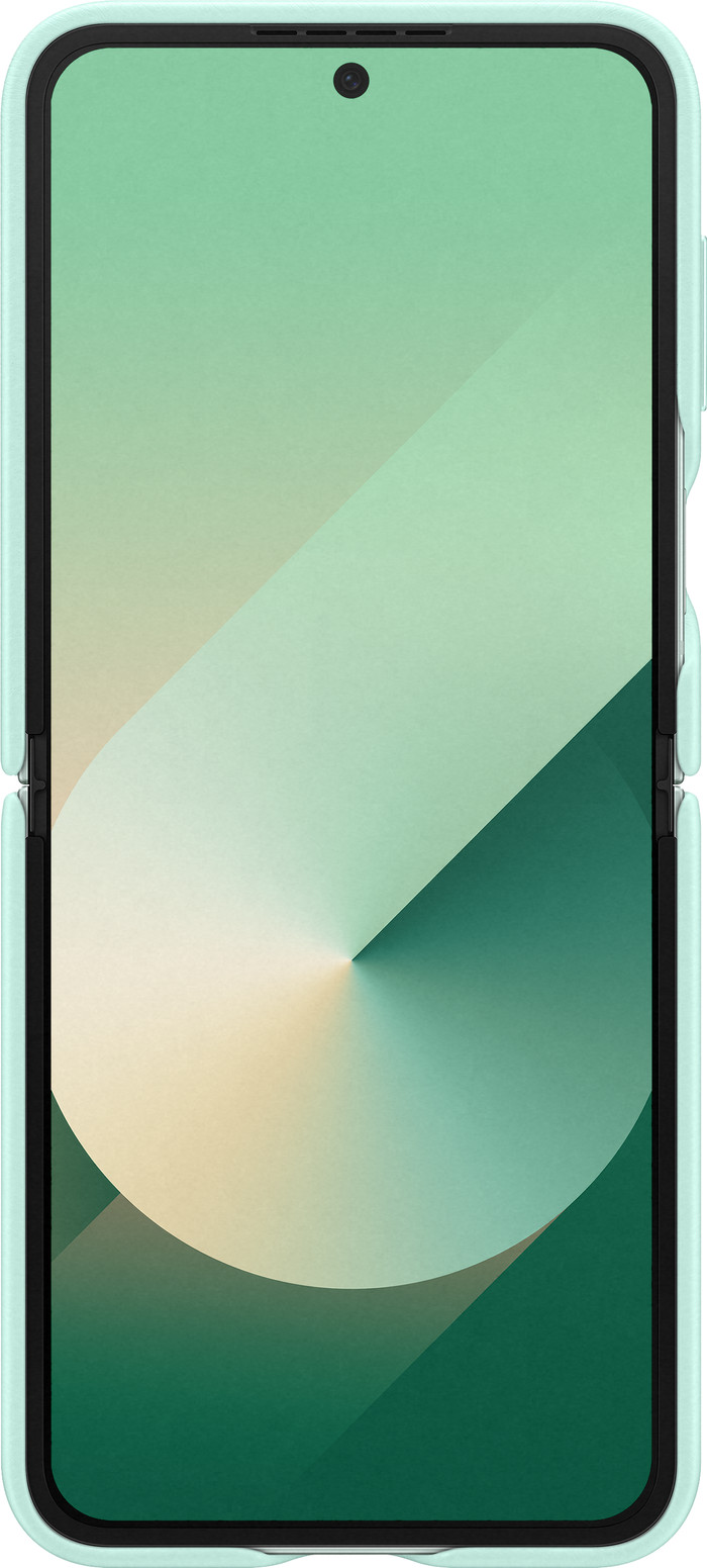Samsung Galaxy Z Flip 6 Back Cover Kunstleer Mint voorkant