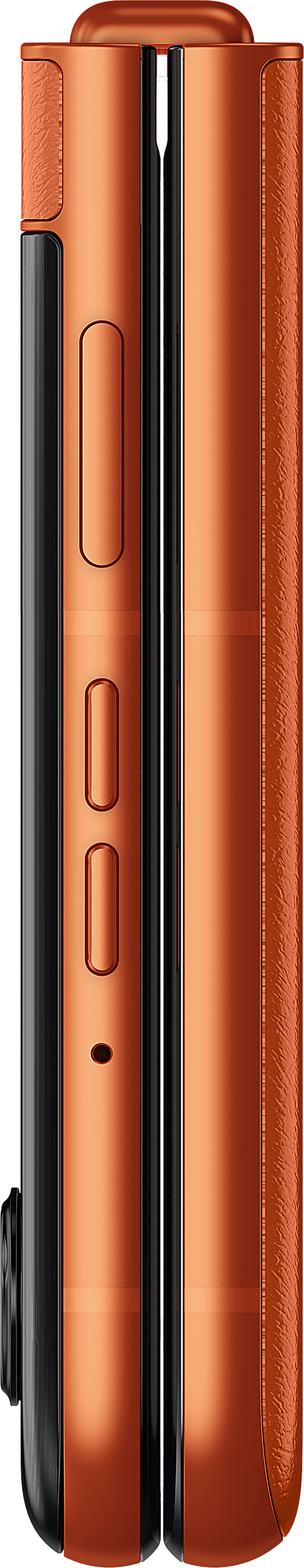 Motorola Razr 50 256GB Oranje 5G + Motorola Oplader 30W Zwart + Usb C Kabel 1m Zwart rechterkant