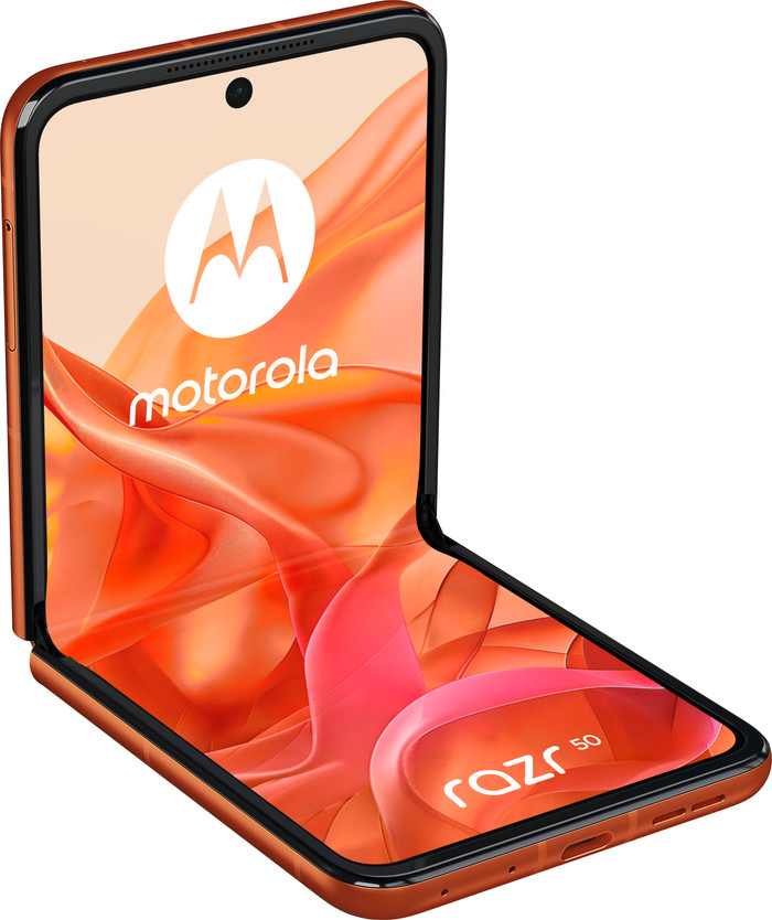 Motorola Razr 50 256GB Oranje 5G + Motorola Oplader 30W Zwart + Usb C Kabel 1m Zwart detail