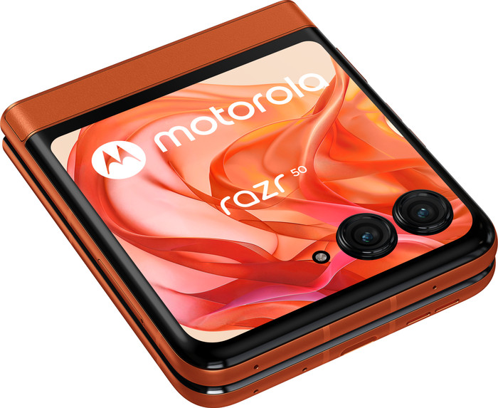Motorola Razr 50 256GB Oranje 5G + Motorola Oplader 30W Zwart + Usb C Kabel 1m Zwart detail