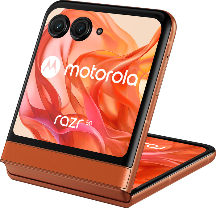 Motorola Razr 50 256GB Oranje 5G + Motorola Oplader 30W Zwart + Usb C Kabel 1m Zwart detail