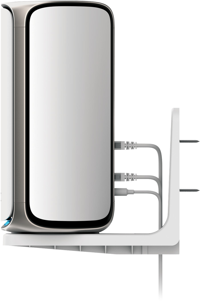 Netgear Orbi Wall Mount for WiFi 7 models (RBEWM) White left side