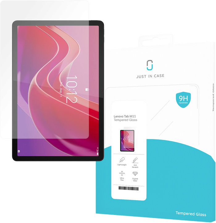 Just in Case Lenovo Tab M11 Screenprotector Glas verpakking