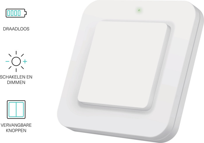 KlikAanKlikUit Draadloze dubbele wandschakelaar AWST-9000 visual leverancier