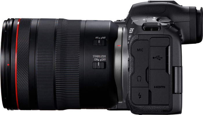 Canon EOS R5 Mark II + RF 24-105mm f/4L IS USM linkerkant