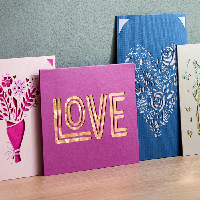 Cricut Joy Xtra Kaartenmat product in gebruik