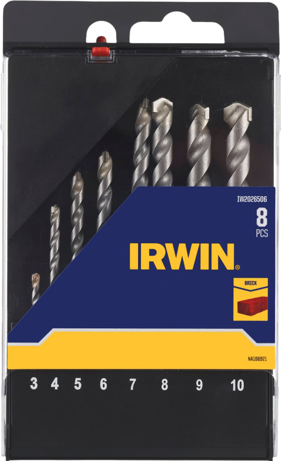 Irwin 8-piece HEX Concrete Drill Bit Set packaging