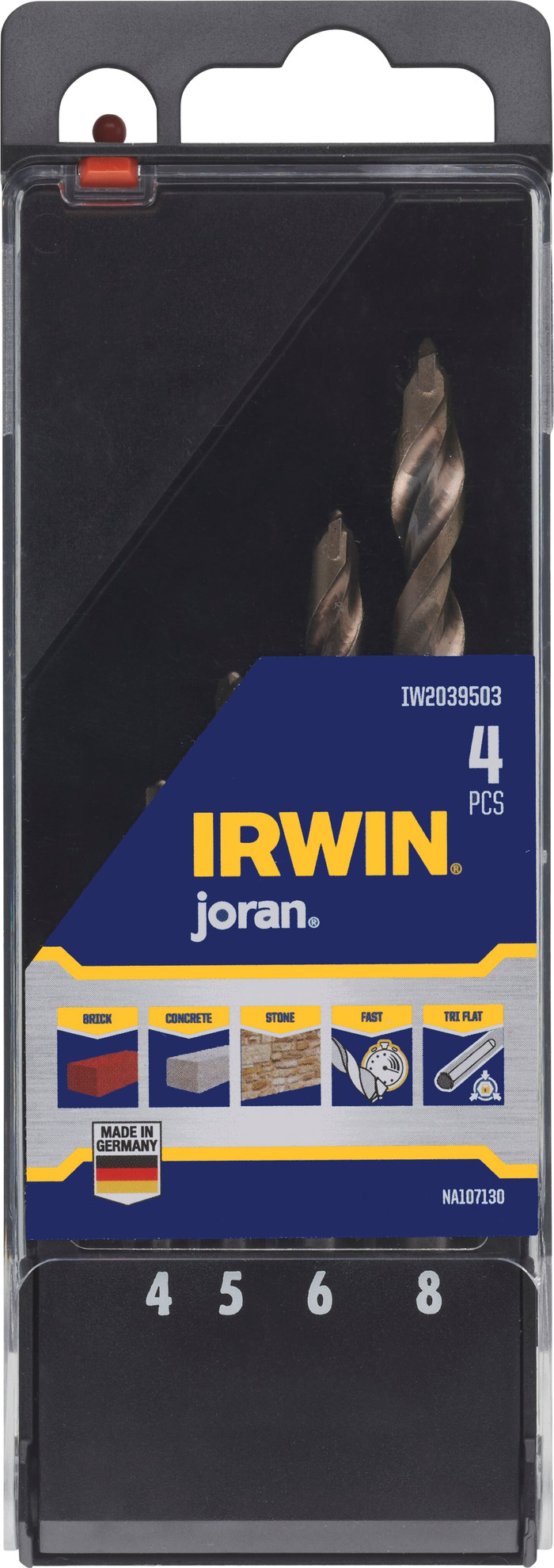 Irwin 4-piece Concrete Drill Bit Set packaging